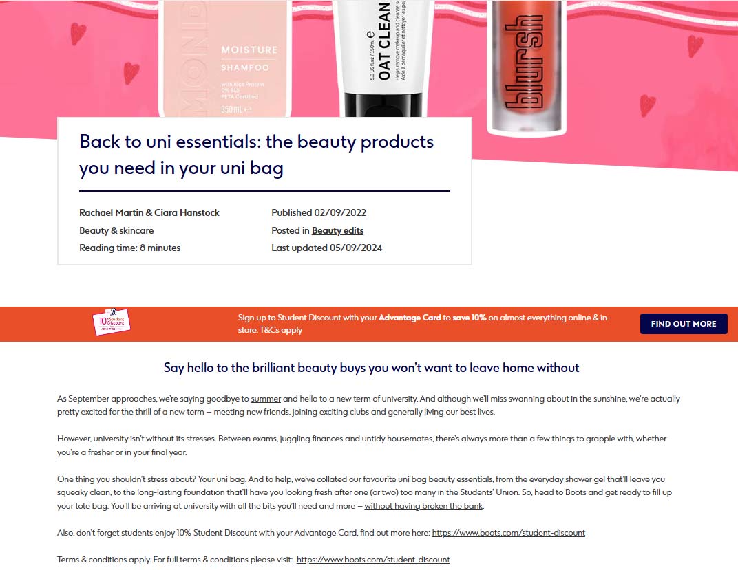 blog screenshot