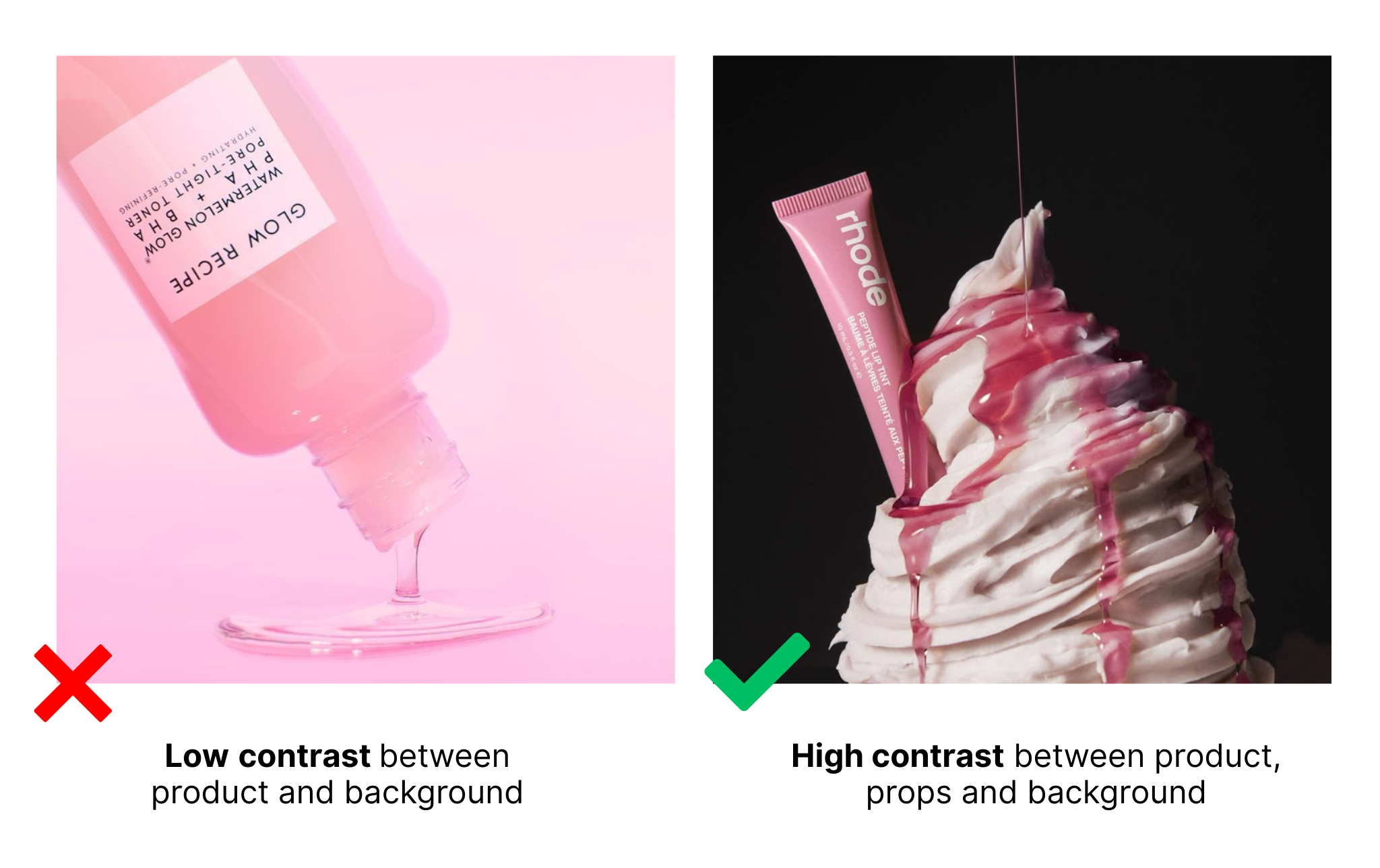 low and high contrast image examples
