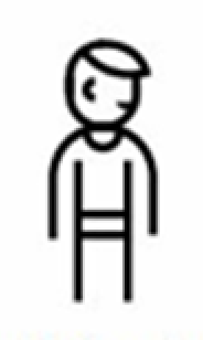 Icon portraying a person with an ear infection