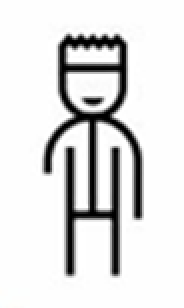 Icon portraying a person with one arm